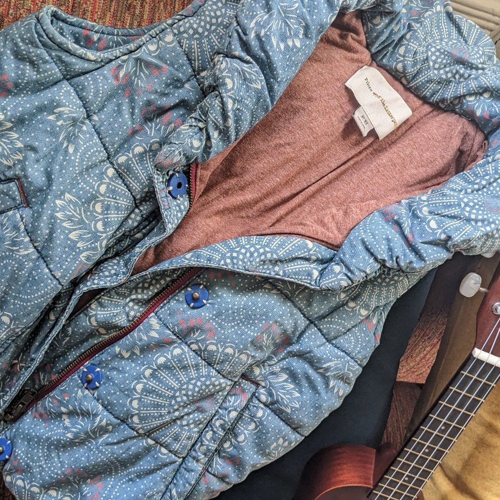 Anthro Pilcro Chambray Puffer Vest